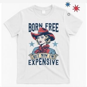 July 4th Women’s Graphic Tee with Retro Design Boutique Small